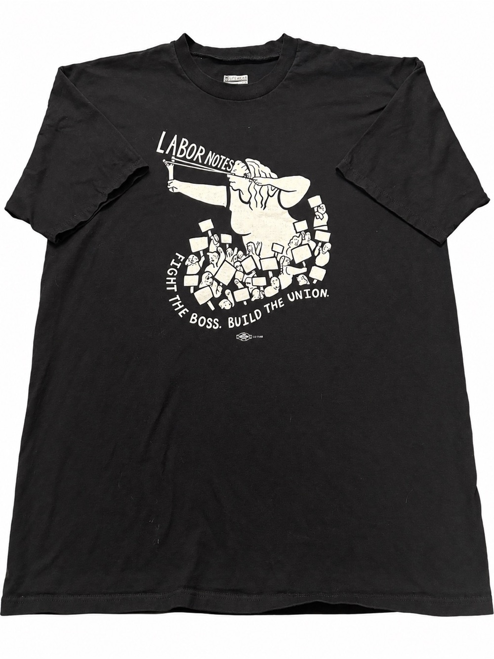 Labor Notes UFCW Local 1148 Union T Shirt XXL Made USA LifeWear Fight The Boss